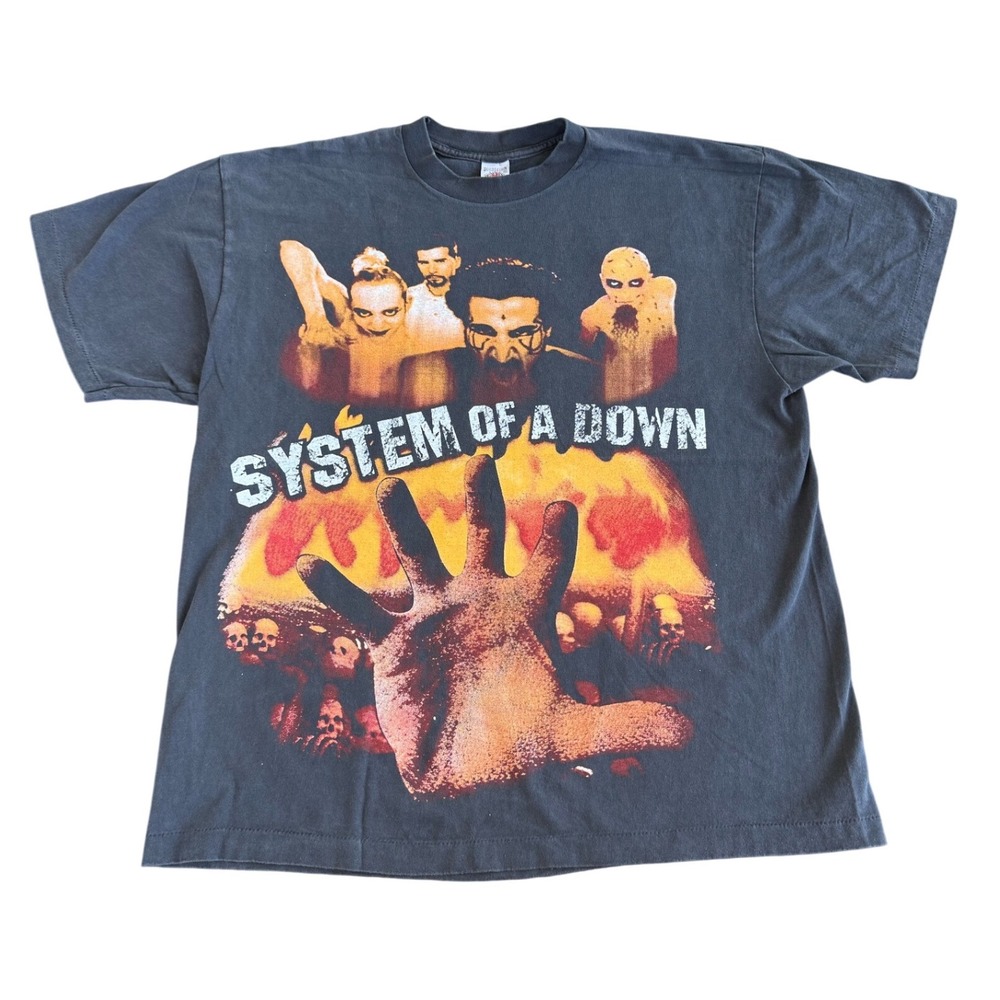 Vintage System of a Down Tour Shirt Black Size XL 90s Metal Band REPRINT